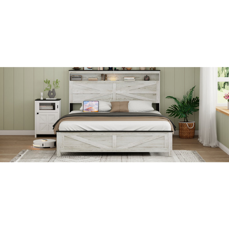 wooden bed