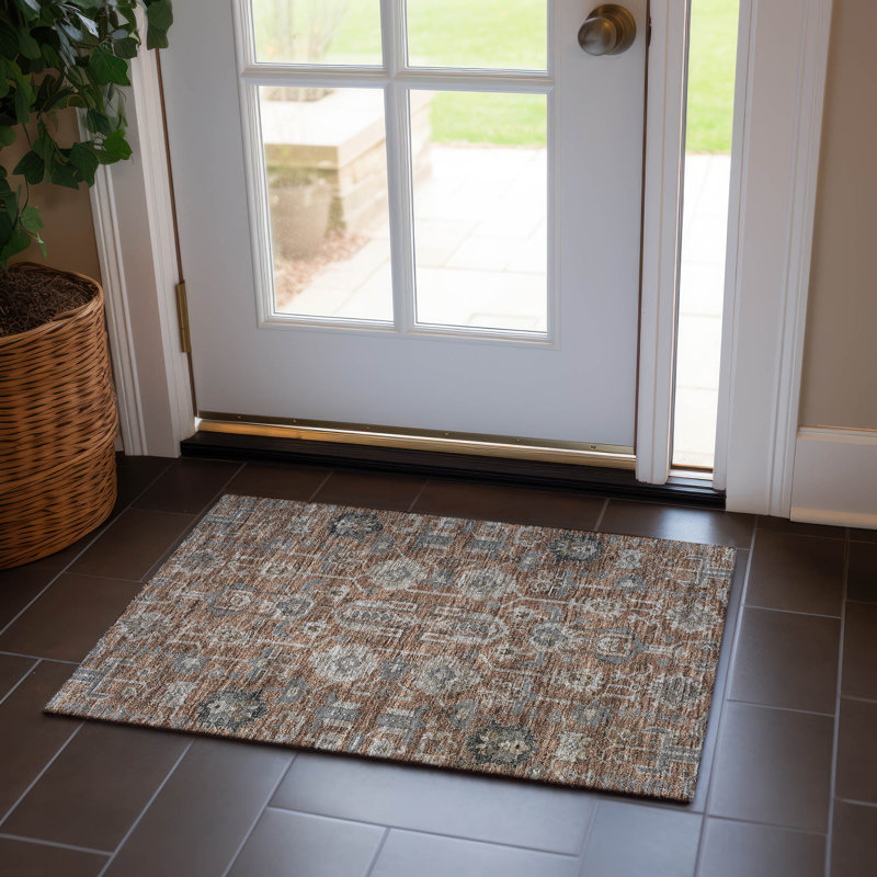 Tapis intérieur / extérieur Myda, Rectangle 1 pi 8 po x 2 pi 6 po