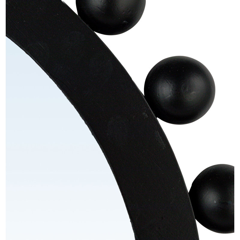 Miroir mural en bois, 31,5 po x 21 po, Noir