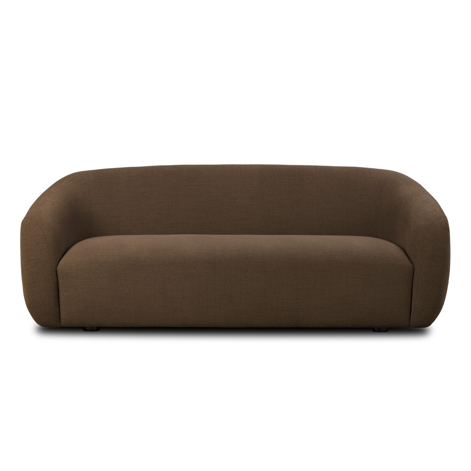 Tate 85'' Round Arms Sofa, Nomad Mushroom Crypton Performance Weave
