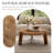 37" Rustic Round Coffee Table, Solid Wood & MDF for Living Room