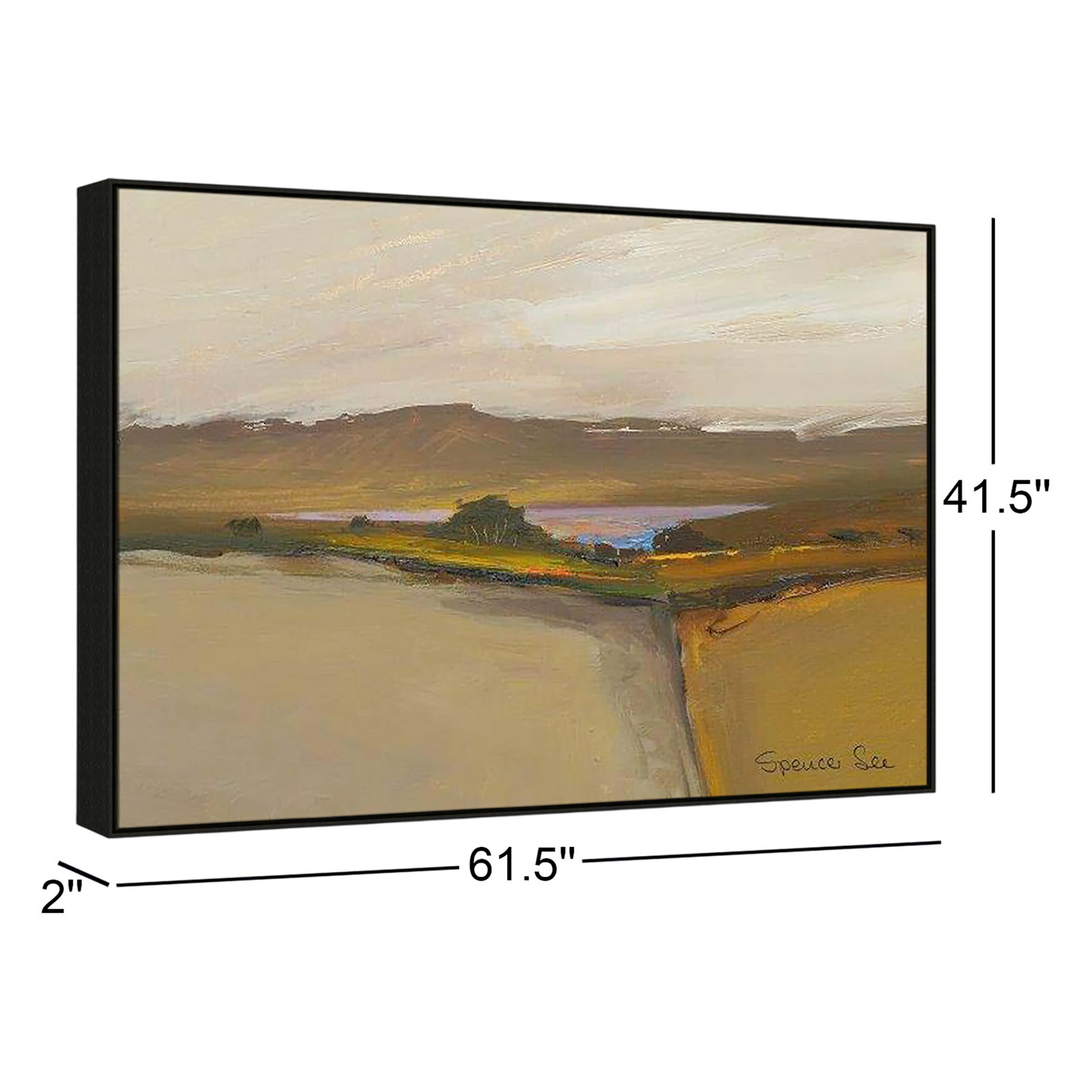 Mack "Heaven and Earth IV" Print, 41.5'' H x 61.5'' W x 2'' D, Espresso Framed