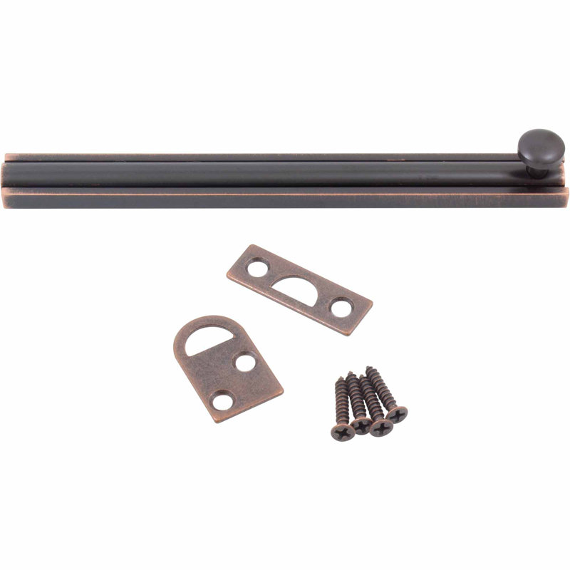 Vintage Bronze 6-Inch Manual Surface Bolt