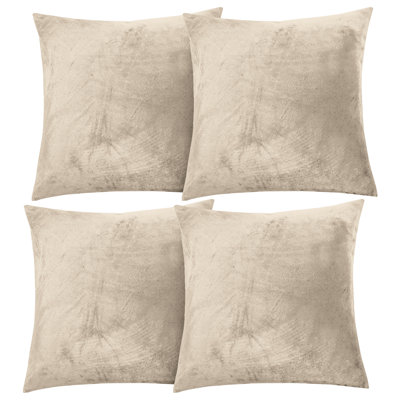 Aspire Homeware Square Plain Velvet Scatter Cushion Cover