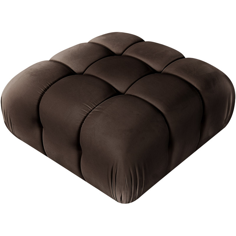 Repose-pieds modulaire Lindenwold, Velours brun