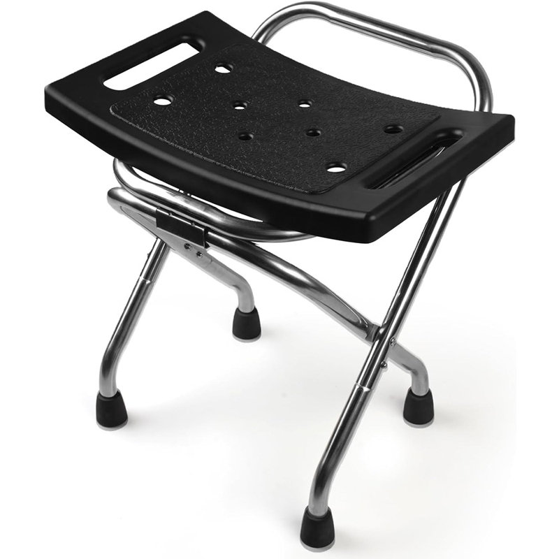 Siège de chaise de douche, chaise de douche pliante en acier inoxydable, siège de ...