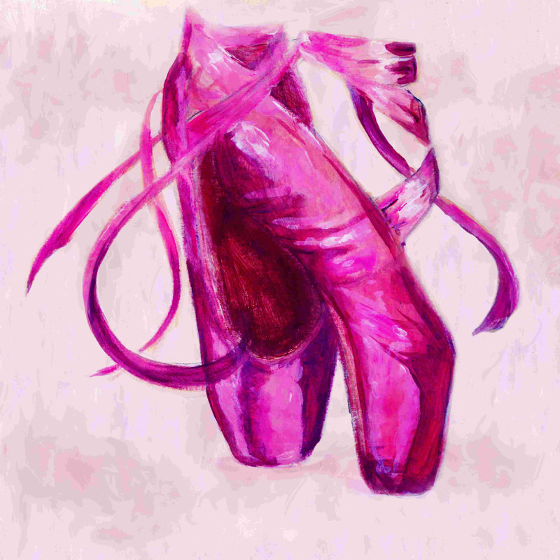 Pantoufles - impression sur toile tendue, L 30 po x H 30 po