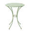 Ensemble bistro extérieur 3 pièces en métal, fini fer, couleur eau, dimensions : 75 cm x 61 cm x 61 cm, poids : 15,5 kg.