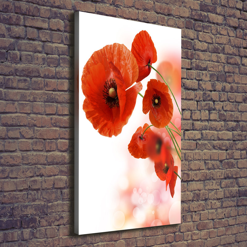 Poppy Field - Wrapped Canvas Print, 140cm H x 70cm W