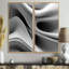 «White Black Infinite Ripples - Abstract Modern Waves», reproduction d'art sur toile-114712832-114712837-114712841