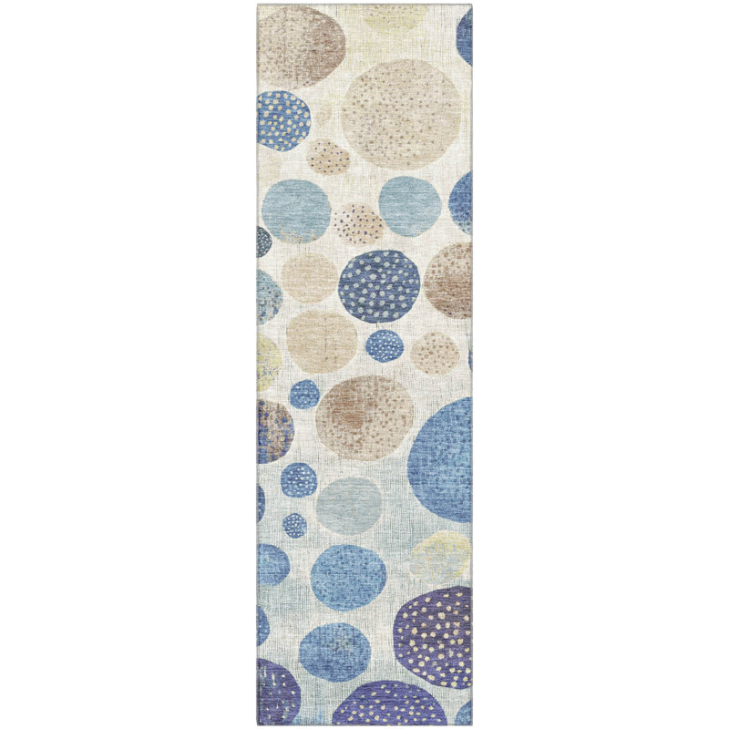 Premium Machine Washable Lonon AMF1952 Geometric Rug, Runner 2'3" x 7'6"