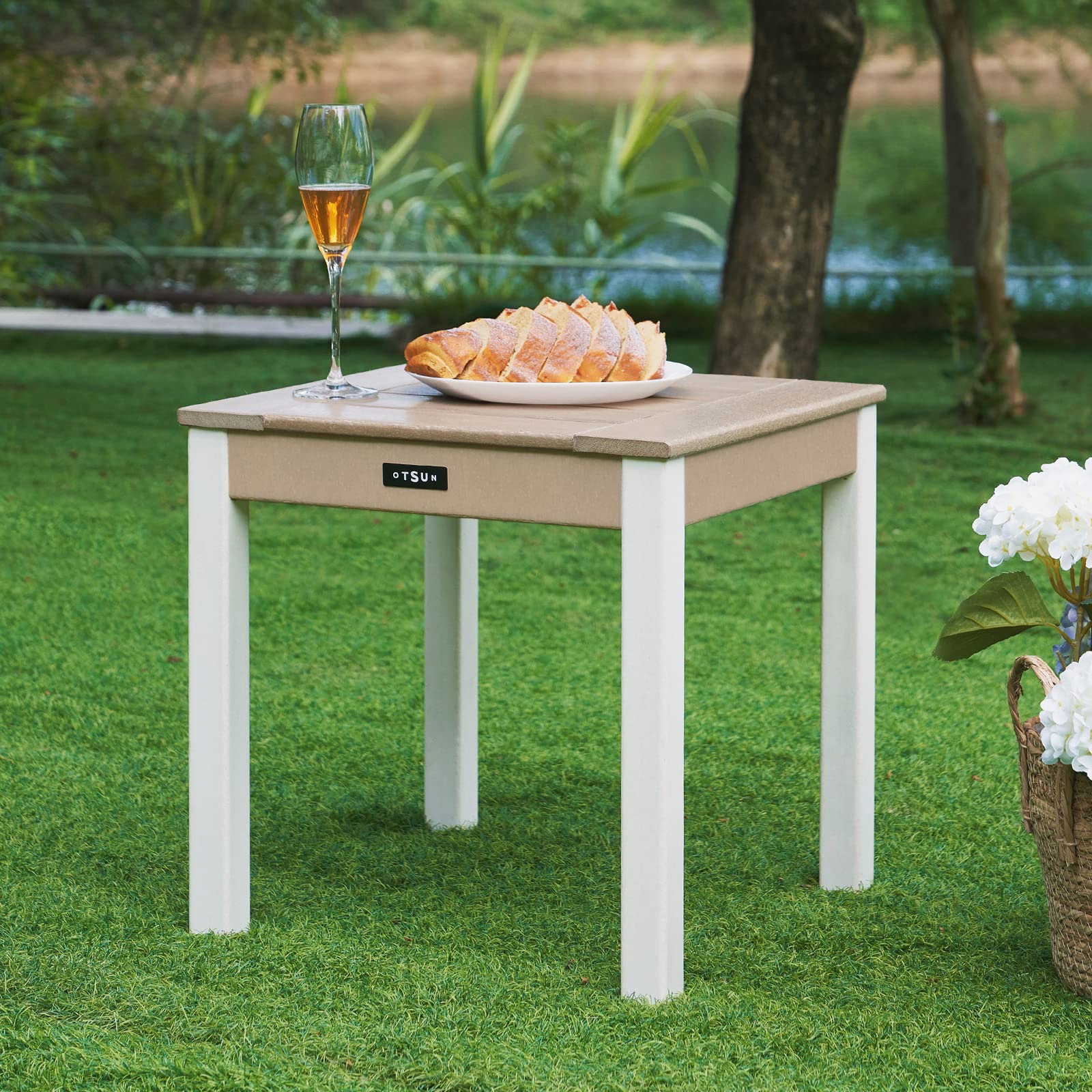 Red Barrel Studio® Wood Outdoor Side Table Wayfair