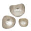 Ensemble de 3 bols en aluminium Lindi - argent