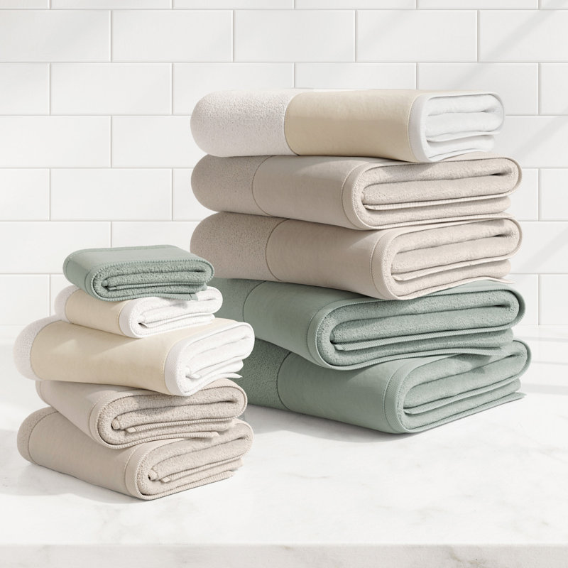 Ensemble de serviettes de bain 100% coton, Serviettes de bain - paquet de 4, Blanc