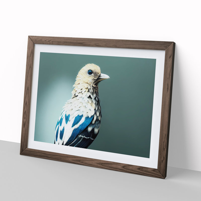 Luscious Bird - Single Picture Frame Print, 34cm H x 46cm W x 2cm D, Walnut