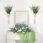 100 tiges d'eucalyptus mélangées avec du gypsophile, tiges de verdure artificielle et fleurs artificielles de gypsophile en vrac pour bouquets à faire soi-même, centres de table de mariage, décorations florales