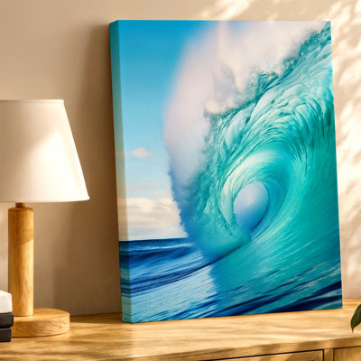 Reproduction d'art sur toile Ocean Wave Turquoise Sea Coastal Beach