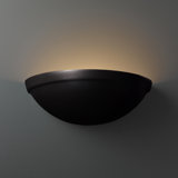 Ambiance - Rimmed Quarter Sphere Wall Sconce - Carbon Matte Black - E26