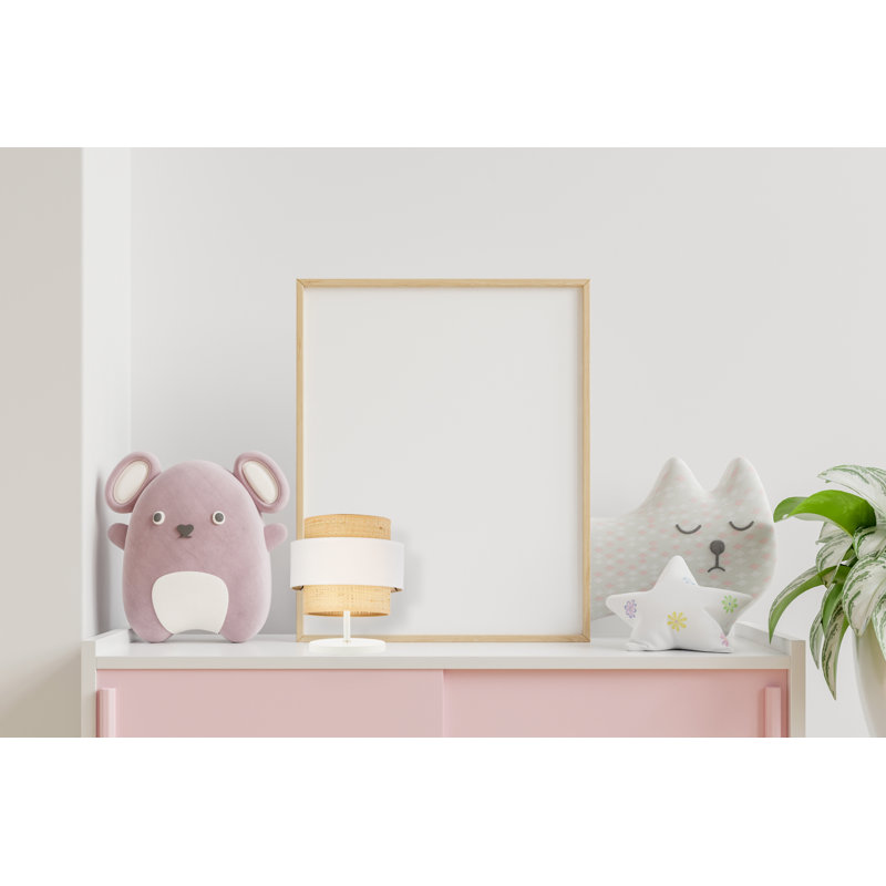 Petrina Metal Table Lamp, White, Black/White