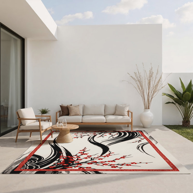 Tapis intérieur et extérieur Gentle Tide, Rectangulaire 8 pi x 10 pi