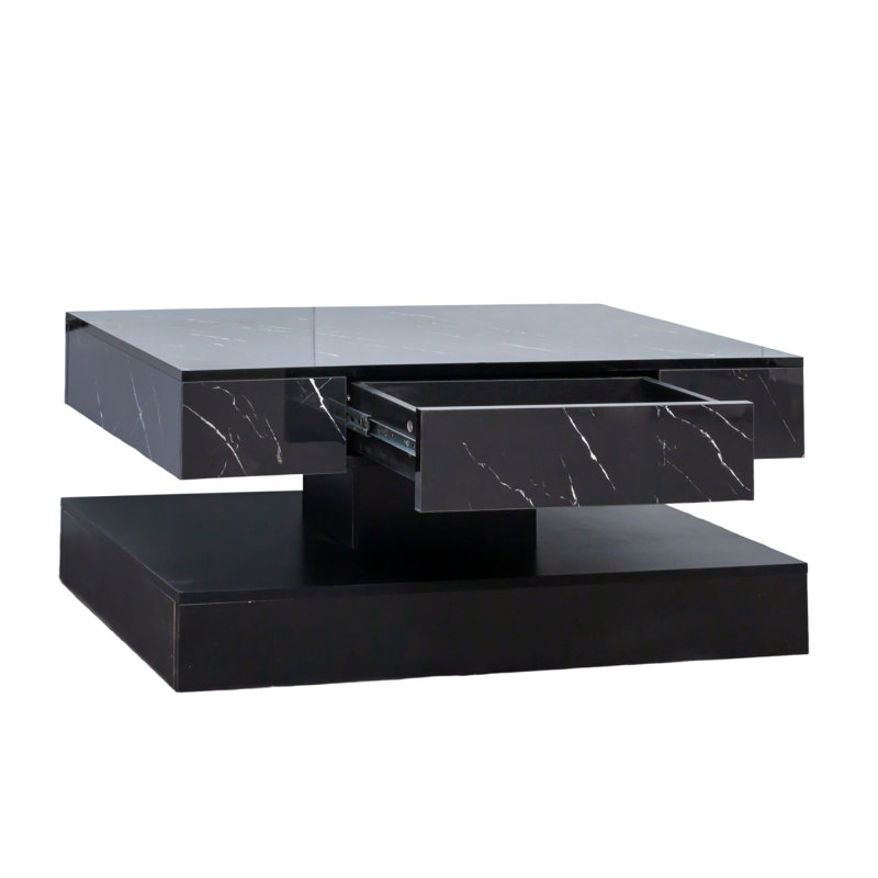 16.93IN High LED Coffee Table,Modern Coffee Table For Living Room,Living Room Tables,Large Living Room Furniture,LED Lights