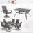Alyah 6 - Person Patio Dining Set with Rectangular Table