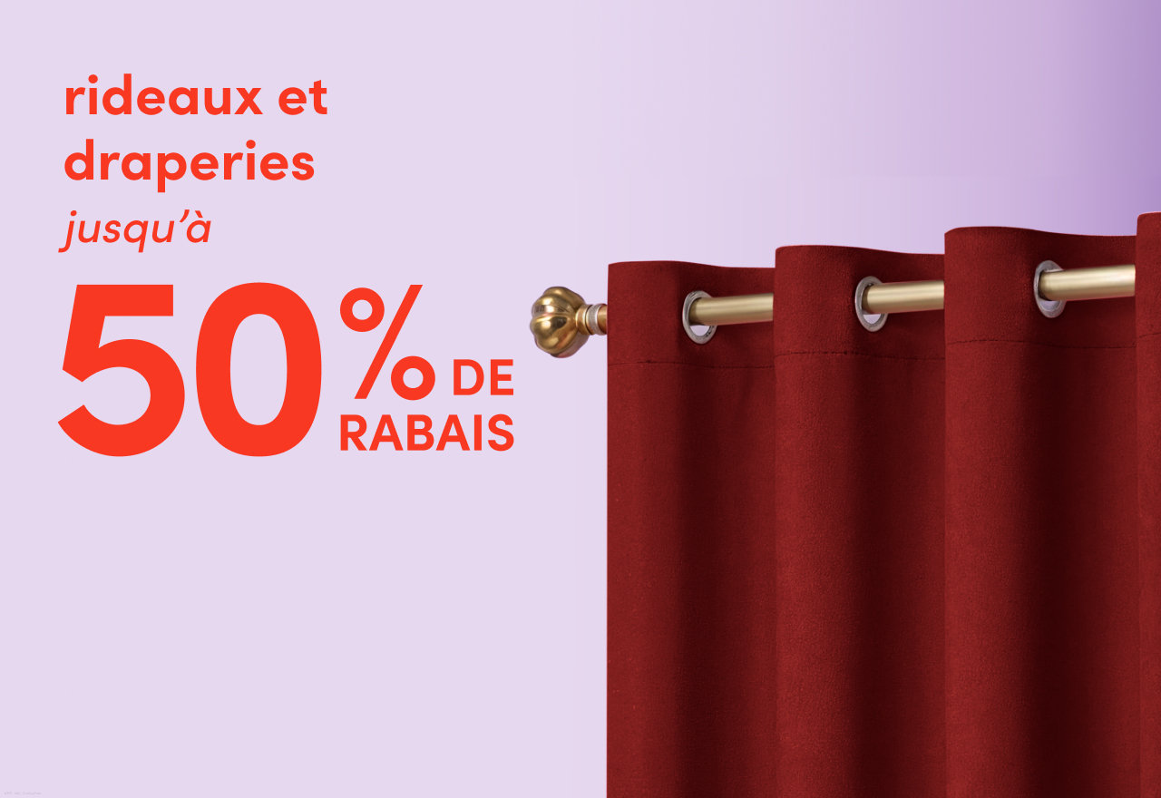 rideaux et draperies en solde