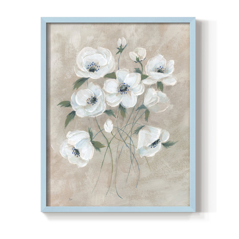 Simplement sophistiqué I, reproduction encadrée - bois massif, Bleu, H 11 po x l 9 po