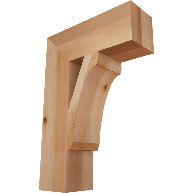 Support en bois rustique Legacy Block, Cèdre rouge, Lisse, H 26 po x l 5,5 po x P 18 po