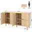 Buffet 59,74 "moderne en noyer avec rangement-1590950006