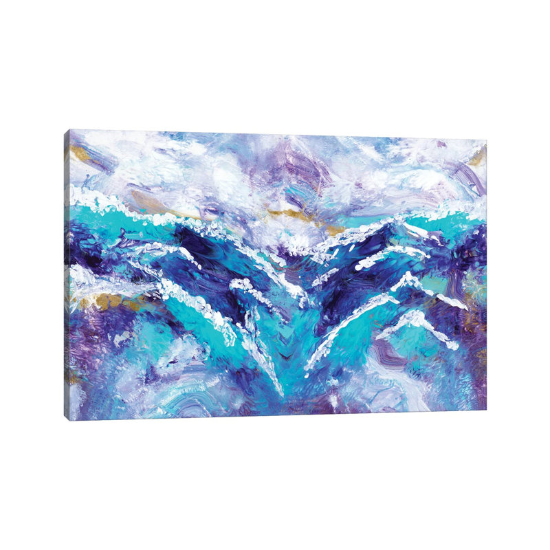 «Ocean Waves» par Gina Ritter, reproduction d'art sur toile tendue, H 12 po x l 18 po x P 1,5 po