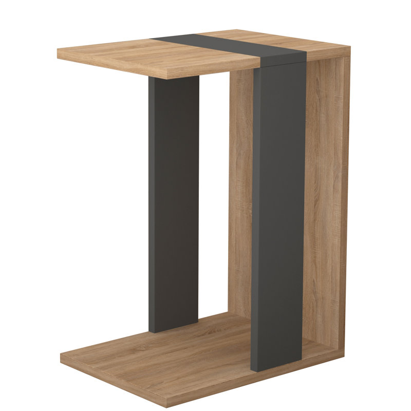 Sadie End Table, Oak/Anthracite