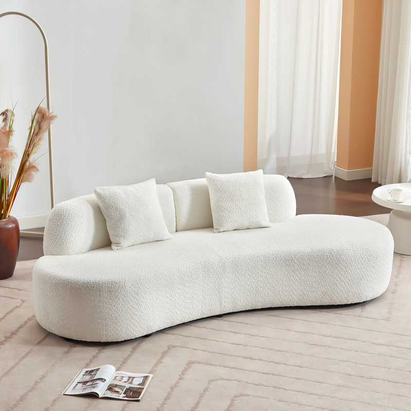 Annexie 89" Boucle Curved Sofa - Stylish & Comfy