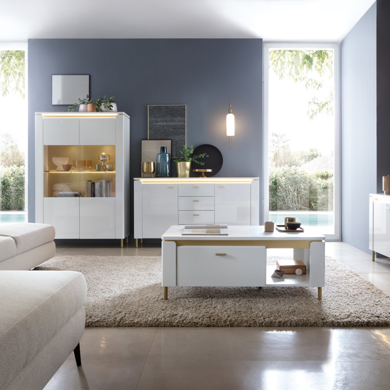 Airlee Display Cabinet, White