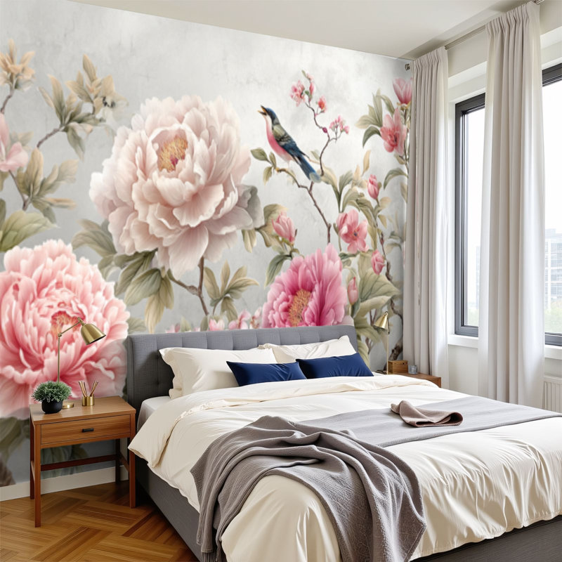 Papier peint adhésif auto-adhésif moderne pour la chambre à coucher L 69 po x l 96 po Peel and Stick
