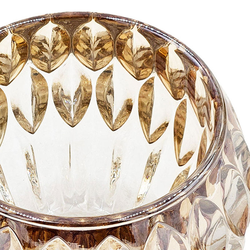 Verre de texte découpé ovale ambré clair brillant, ensemble de 4, parfait pour ajouter de l'élégance et du style à n'importe quel décor de table
