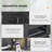 Outsunny Charcoal BBQ Grill, Outdoor Portable Cooker For Camping Or Backyard Picnic With Side Table, Bottom Storage Shelf, Wheels And Handle