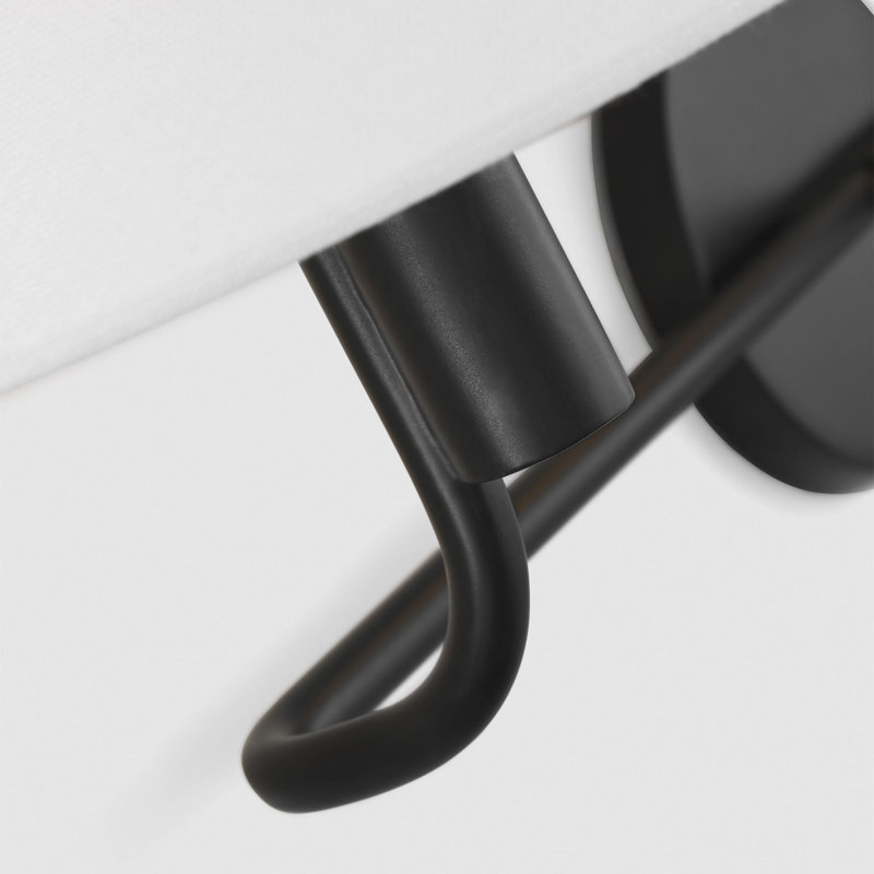 Lansvale Sean Lavin Courson Light Bathroom Bedroom Wall Fixture In With White Linen Shade, 10.25" H x 29" W x 8.5" D