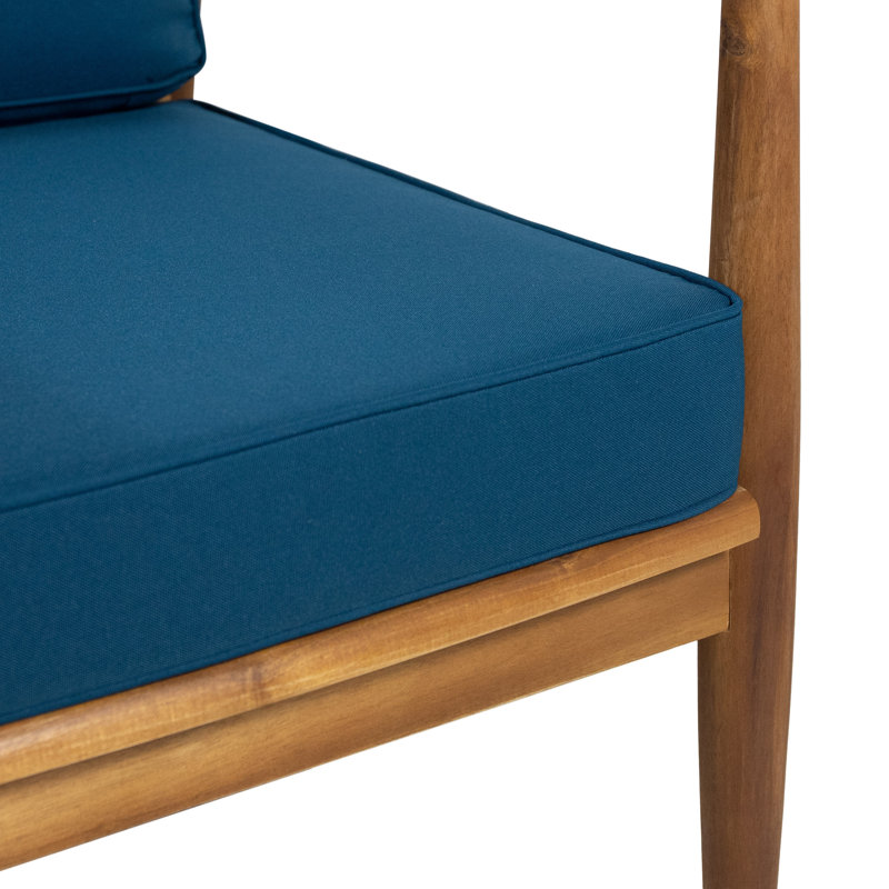 James Acacia Outdoor Lounge Chair, Dark Teal, Teak