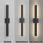 Applique murale d'extérieur linéaire en aluminium noir à DEL à intensité variable-928395711