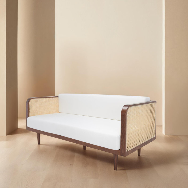 Petroski French Cane Sofa, Walnut