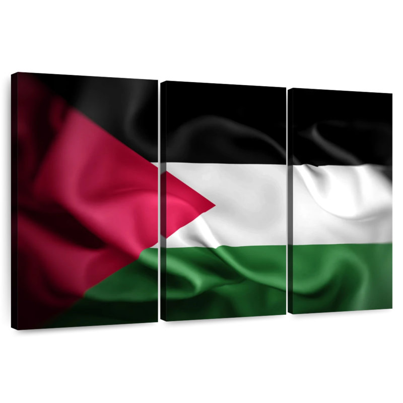 Borges Palestine Flag Close-Up, 36" H x 57" W