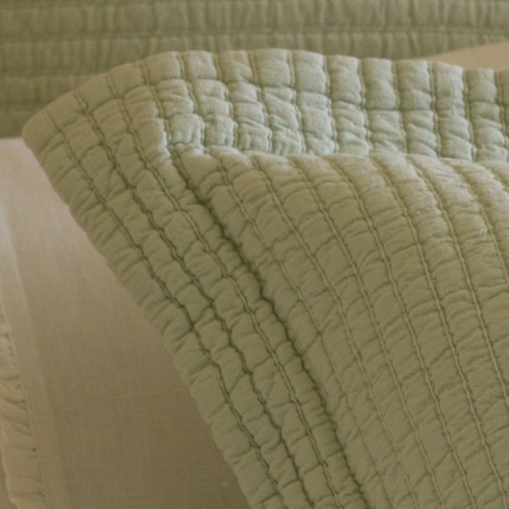 Hudson Stripe Cotton Pillow Sham, Euro, White