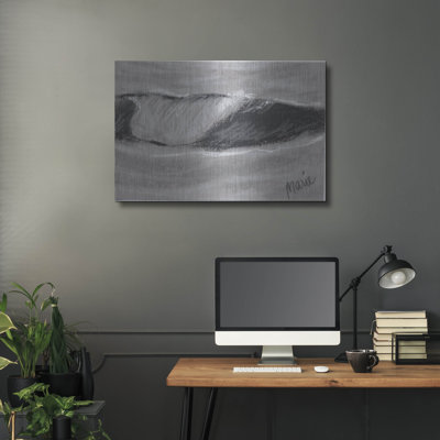 «Wrought Studio ™« Wave Portrait No. 54 »par Marie Marfia, art mural en métal