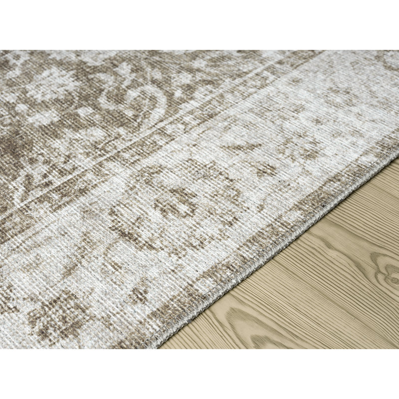 Remington Washable Brown Area Rug, Rectangle 2'7" x 7'3"