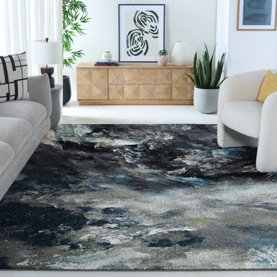 Tapis bleu Leighton
