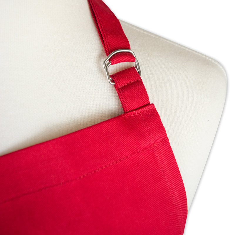 Solid Color Cotton Chef Apparel, Tango Red