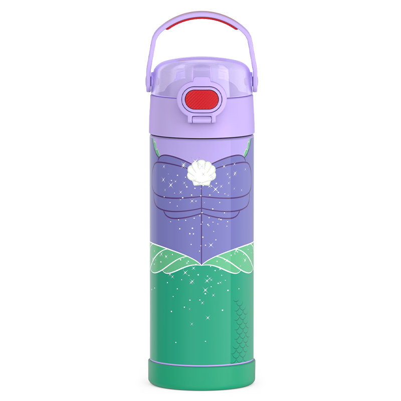 16 oz Bouteille d'eau Funtainer® avec bec et couvercle verrouillable - Princesse - Ariel