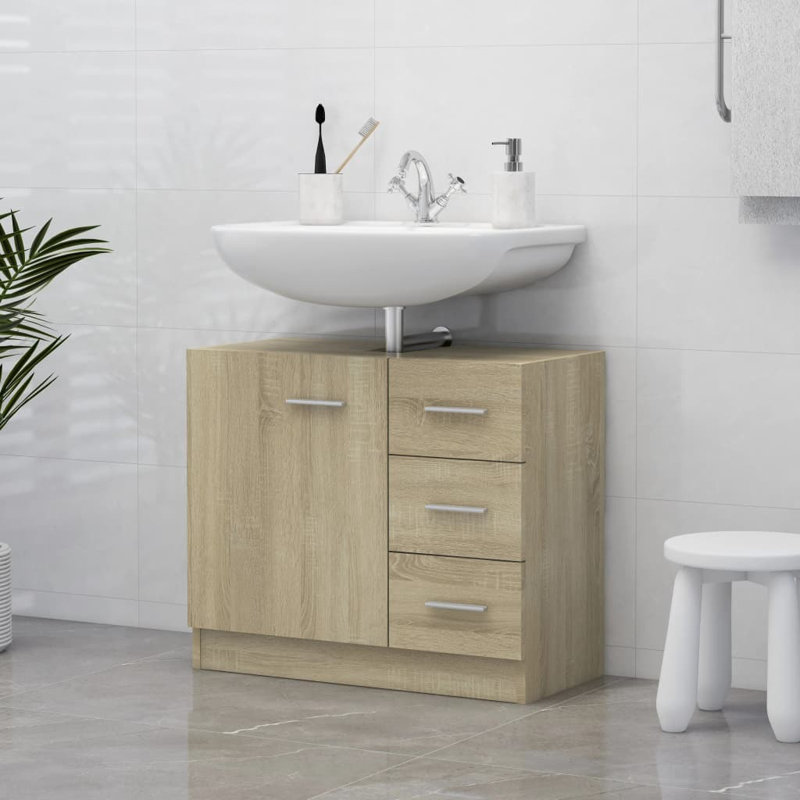 Elioth Freestanding Bathroom Cabinet, Sonoma Oak