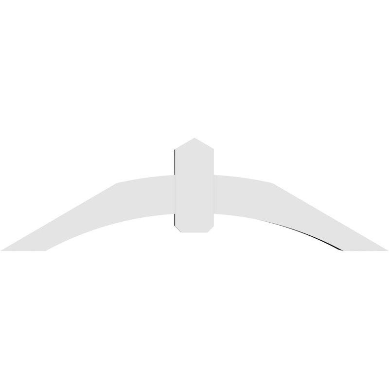 Support pour pignon en PVC Archdale, H 17,5 po x l 60 po (pas 7/12), P 6 po x F 6 po